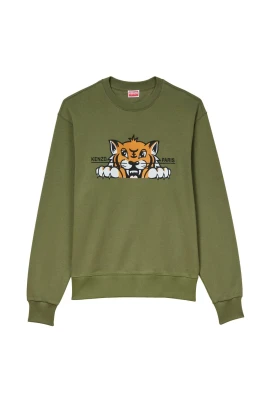 Glad Tiger Broderad Sweatshirt