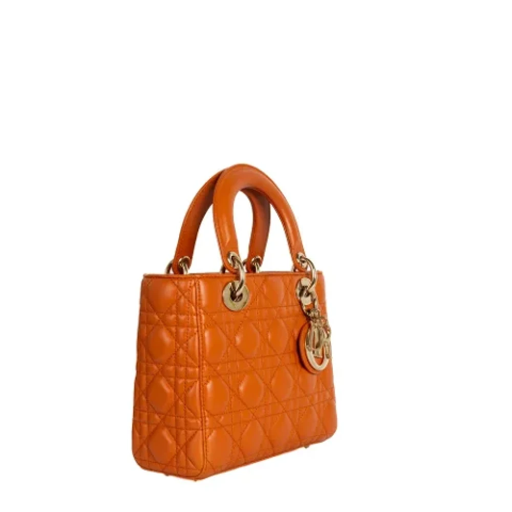 Dior Vintage Pre-owned Leather dior-bags Orange Dames