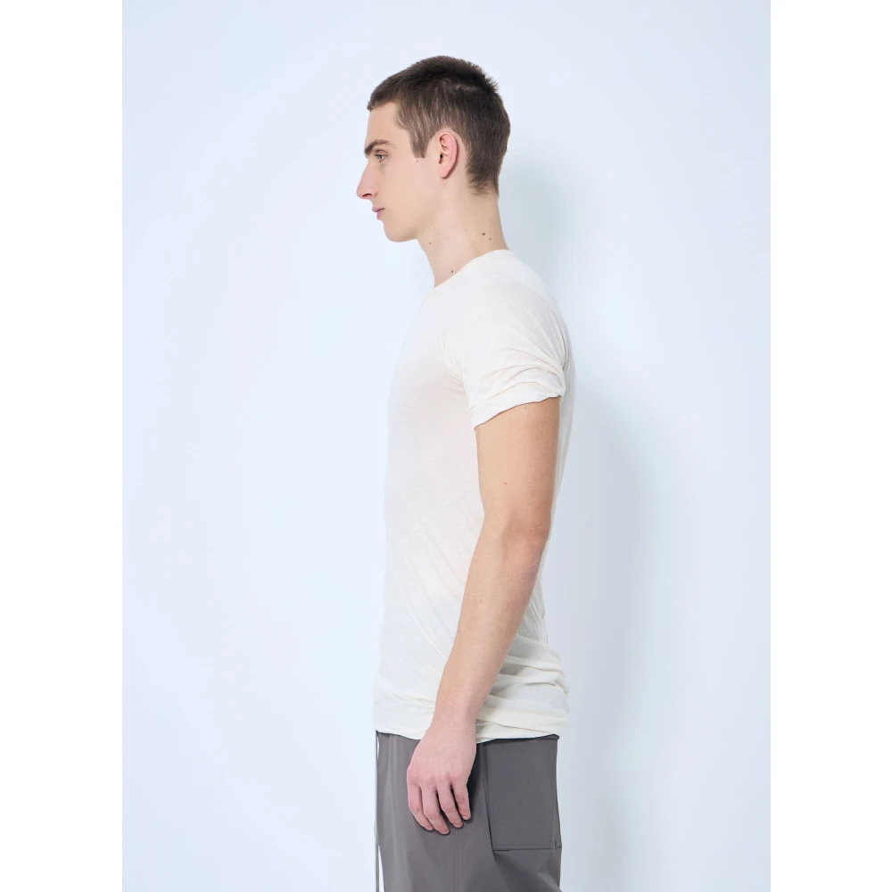 Rick Owens Double-Layered Katoenen T-Shirt Beige Heren