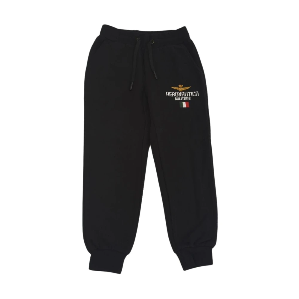 Aeronautica Militare Fleece Jumpsuit med elastisk botten och AM Print Black, Pojke