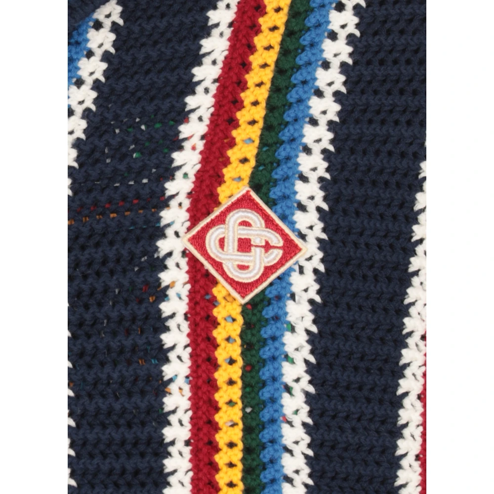Casablanca Gestreepte katoenen vest met kraag Multicolor Heren