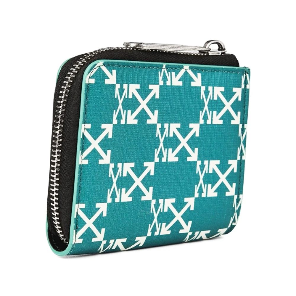 Off White Groene Monogram Zip Around Portemonnee Green Heren