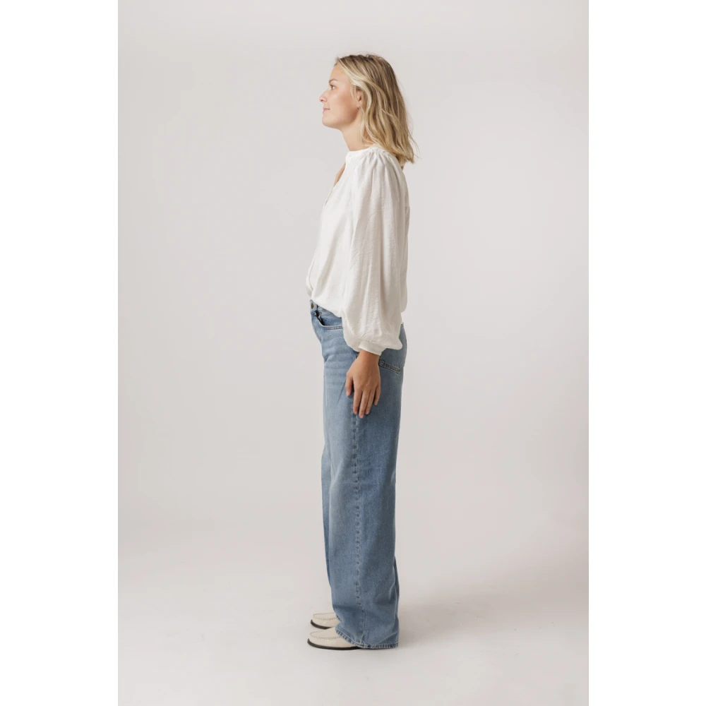 By-Bar Witte Off-Shoulder Puff Sleeve Blouse White Dames