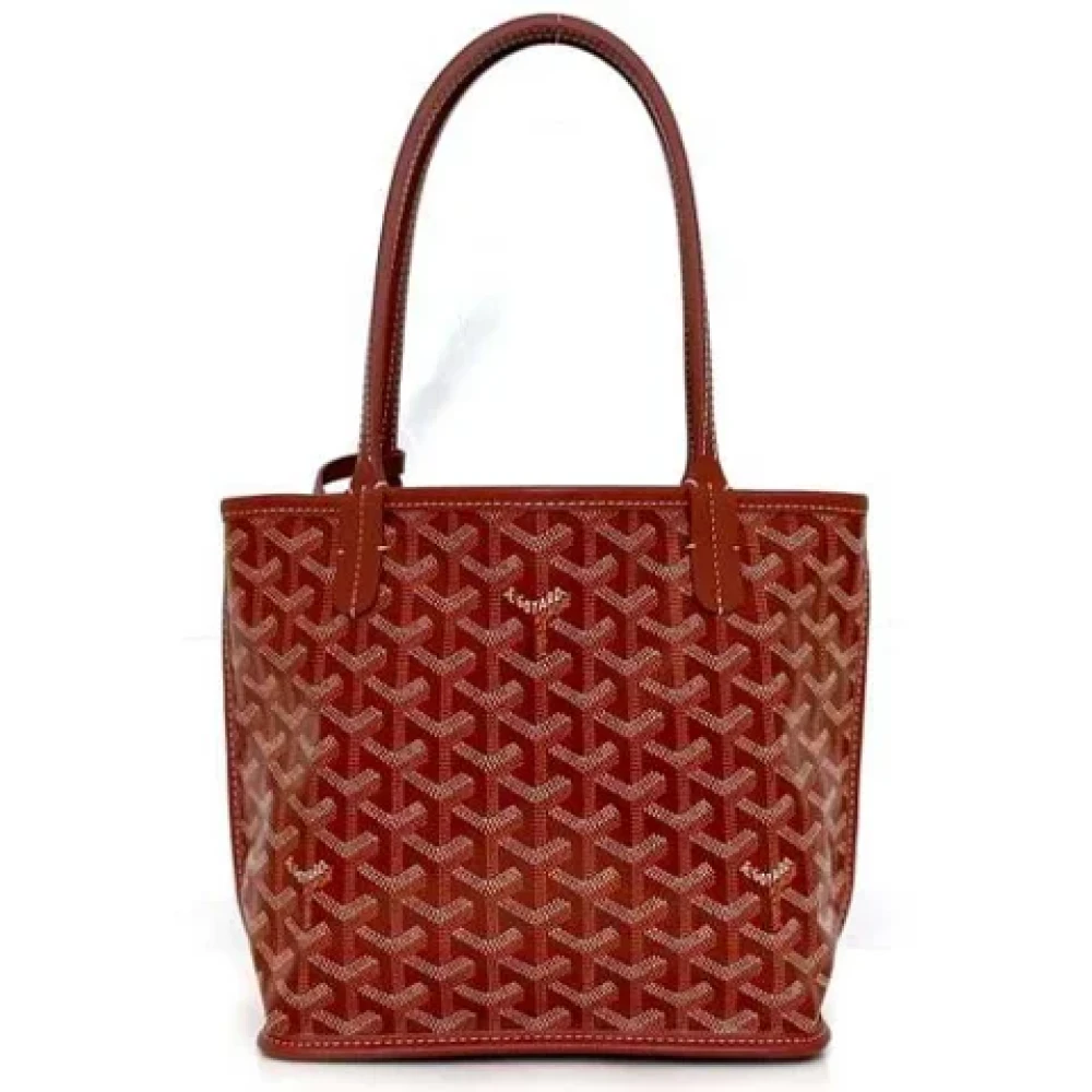 Goyard Vintage Pre-owned Leather shoulder-bags Red Dames