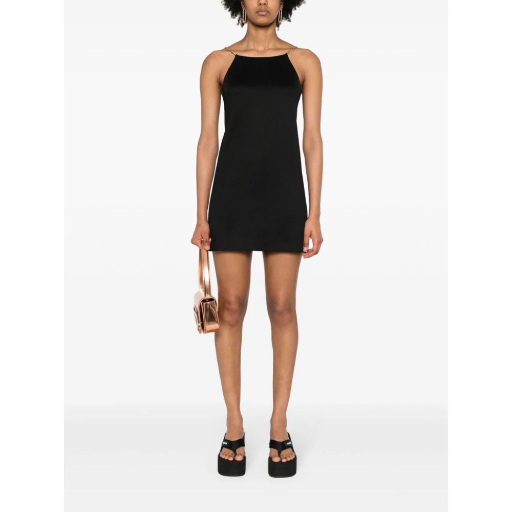 Palm Angels Zwarte Rugloze Cady Jurk Black Dames