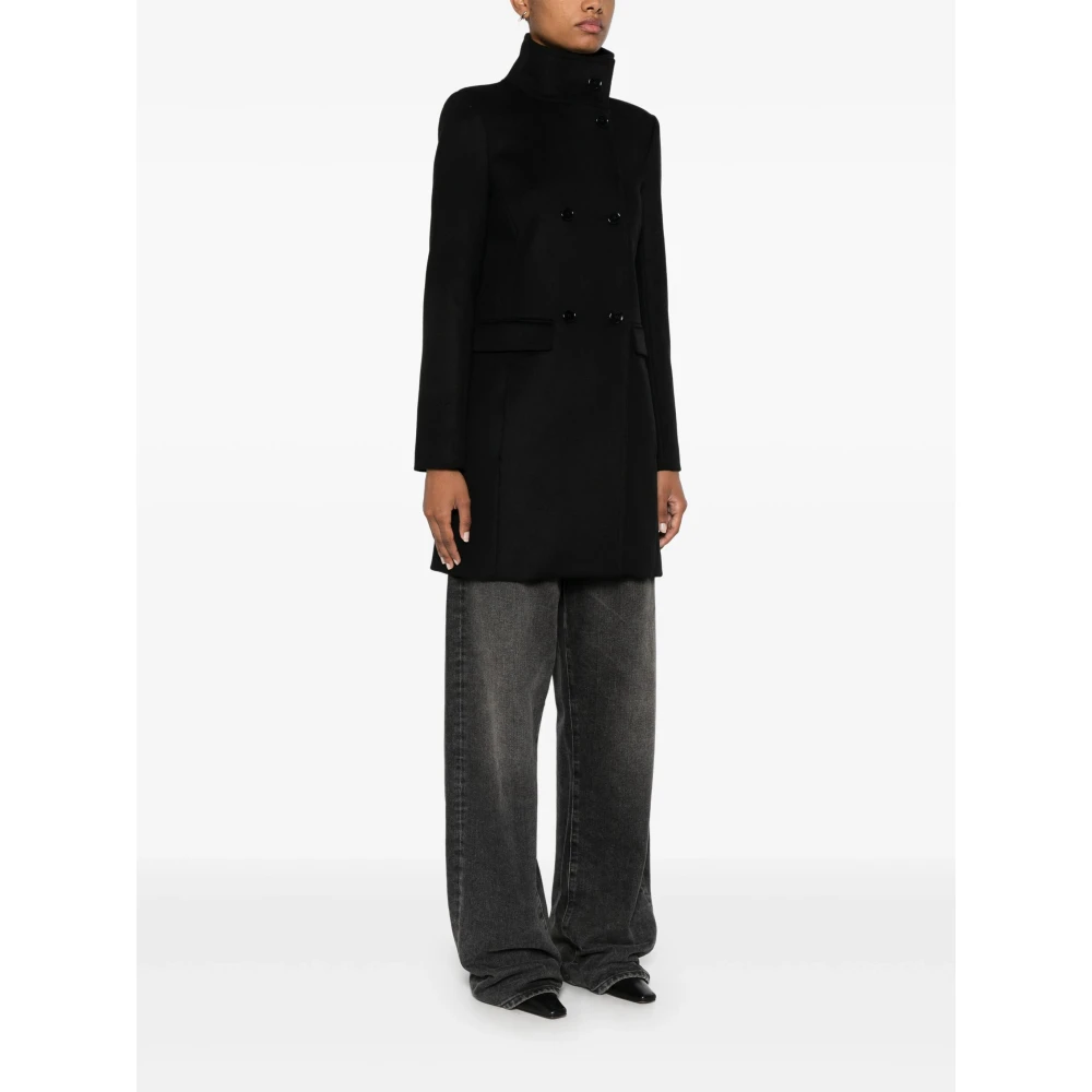 PATRIZIA PEPE Dubbel-Borst Jas Stijl 2O0168A171 Black Dames