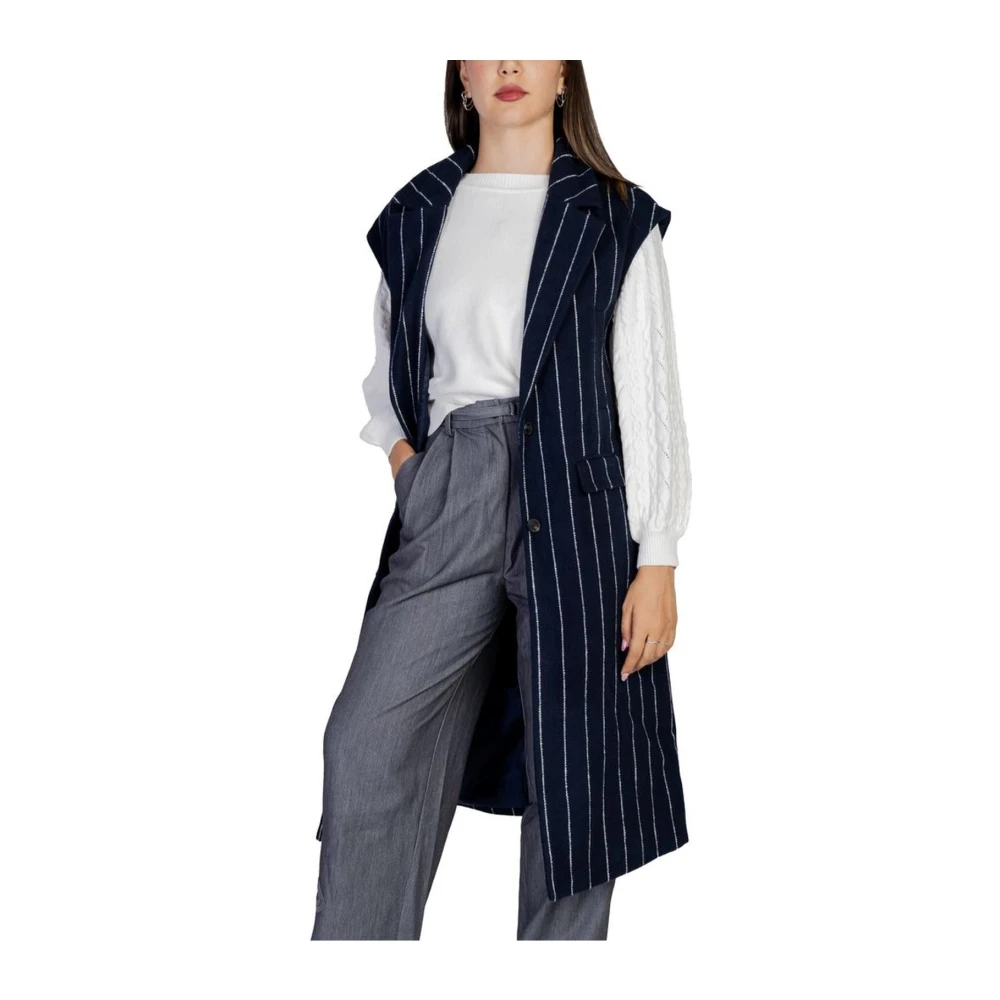 Ichi Herfst Winter Damesjassen en -jassen Blue Dames