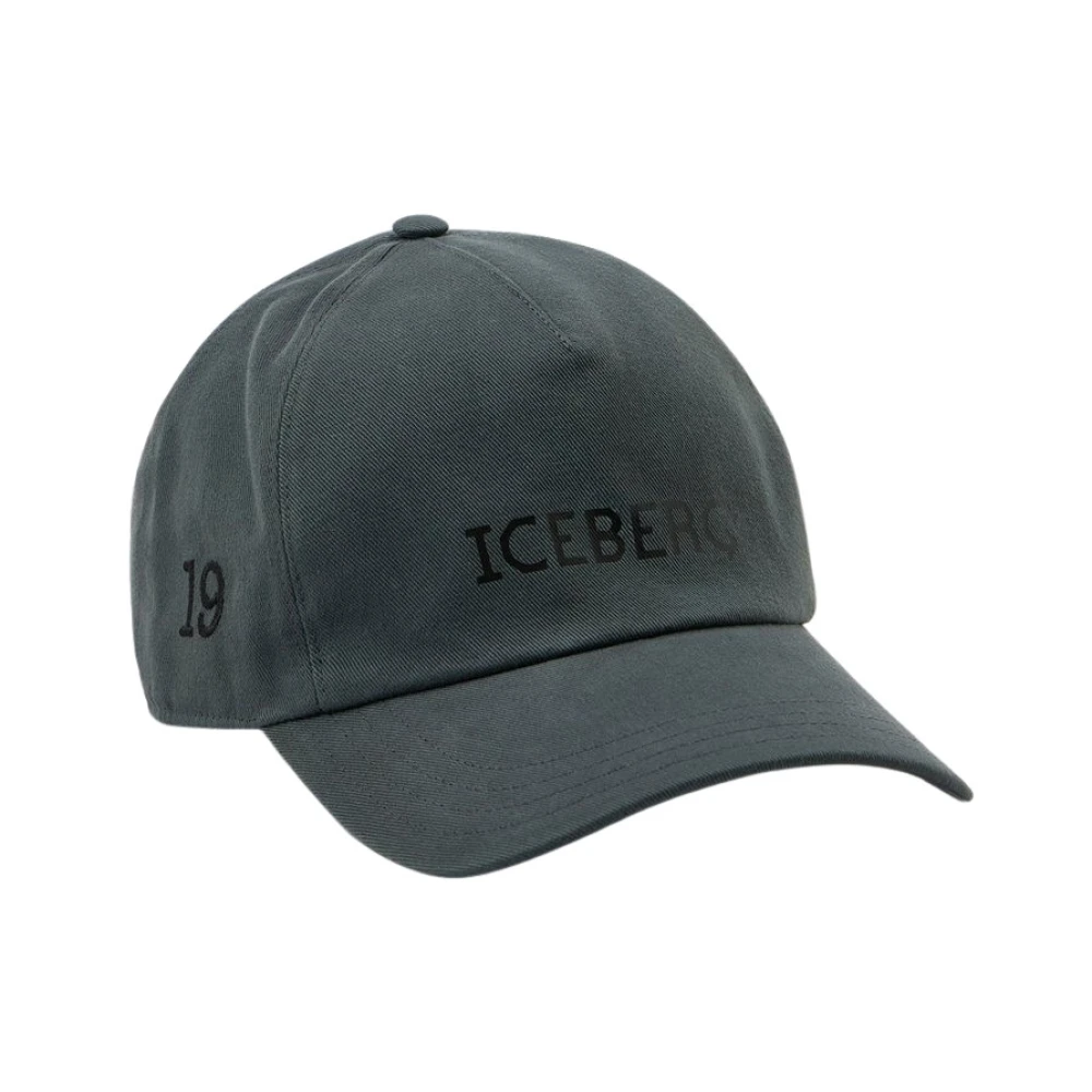 Iceberg Baseballpet met contrasterend logo Gray Heren