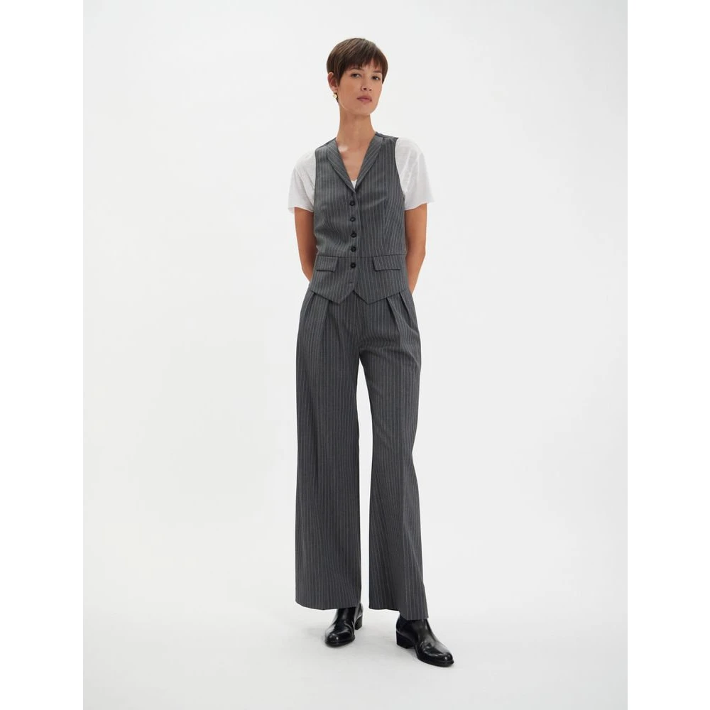 Ines De La Fressange Paris Robinson Waiscoat Gray Dames