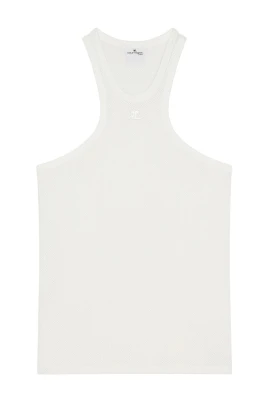 Broderad logotyp Crew Neck Racerback-linne