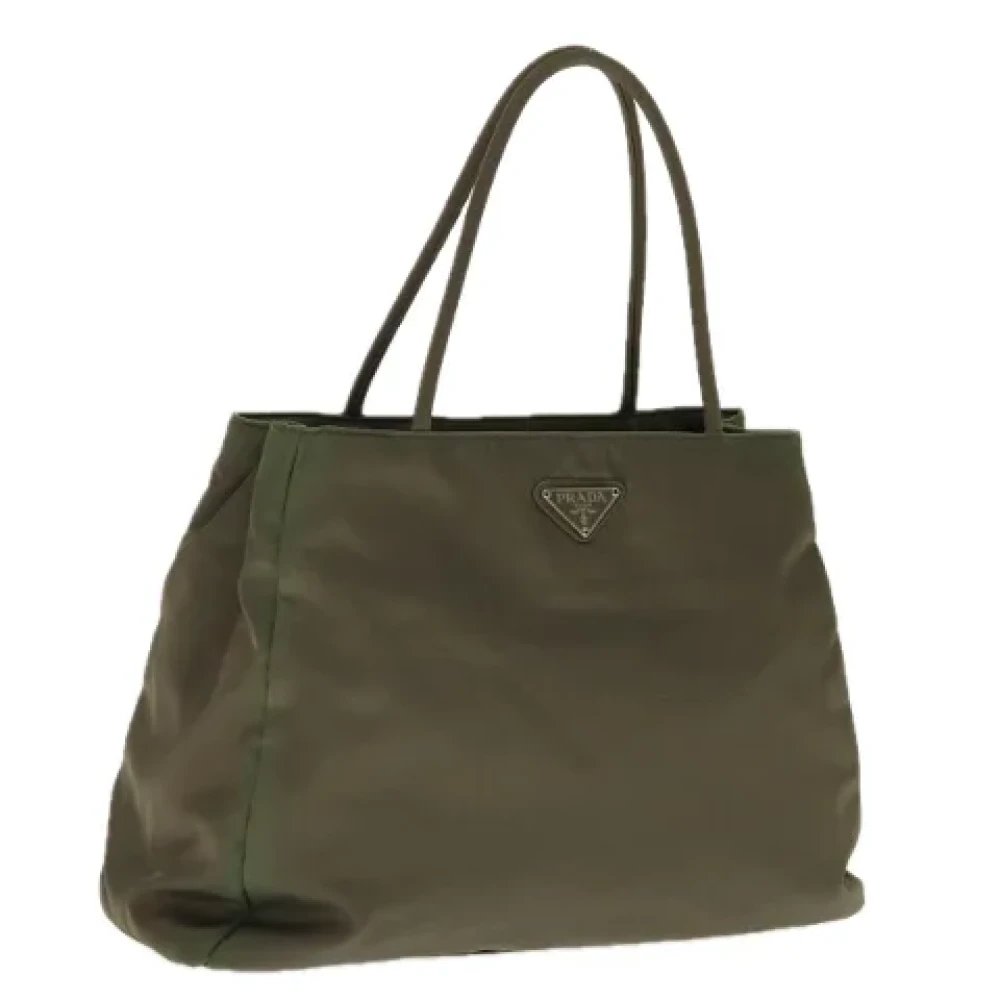Prada Vintage Pre-owned Nylon handbags Brown Dames