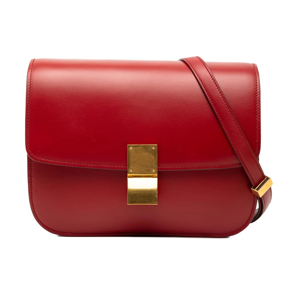 Celine Vintage Women's Red Pre-Owned Shoulder Bag