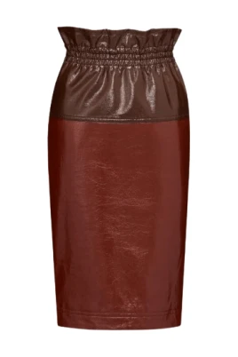 Colourblock Paper-Bag Skirt