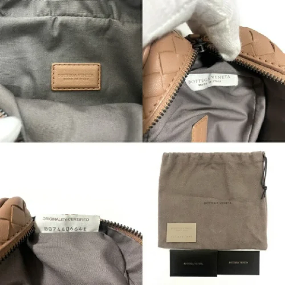 Bottega Veneta Vintage Pre-owned Leather pouches Beige Dames