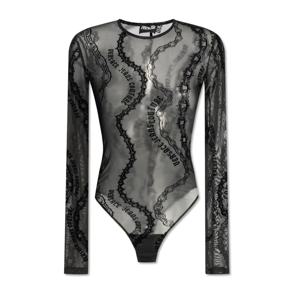 Versace Jeans Couture Logo bodysuit Black Dames