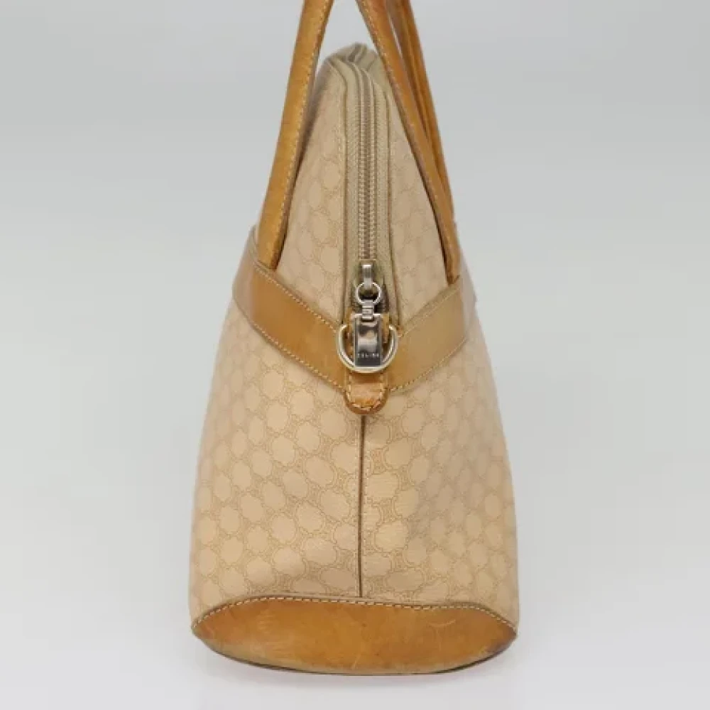 Celine Vintage Pre-owned Leather handbags Beige Dames