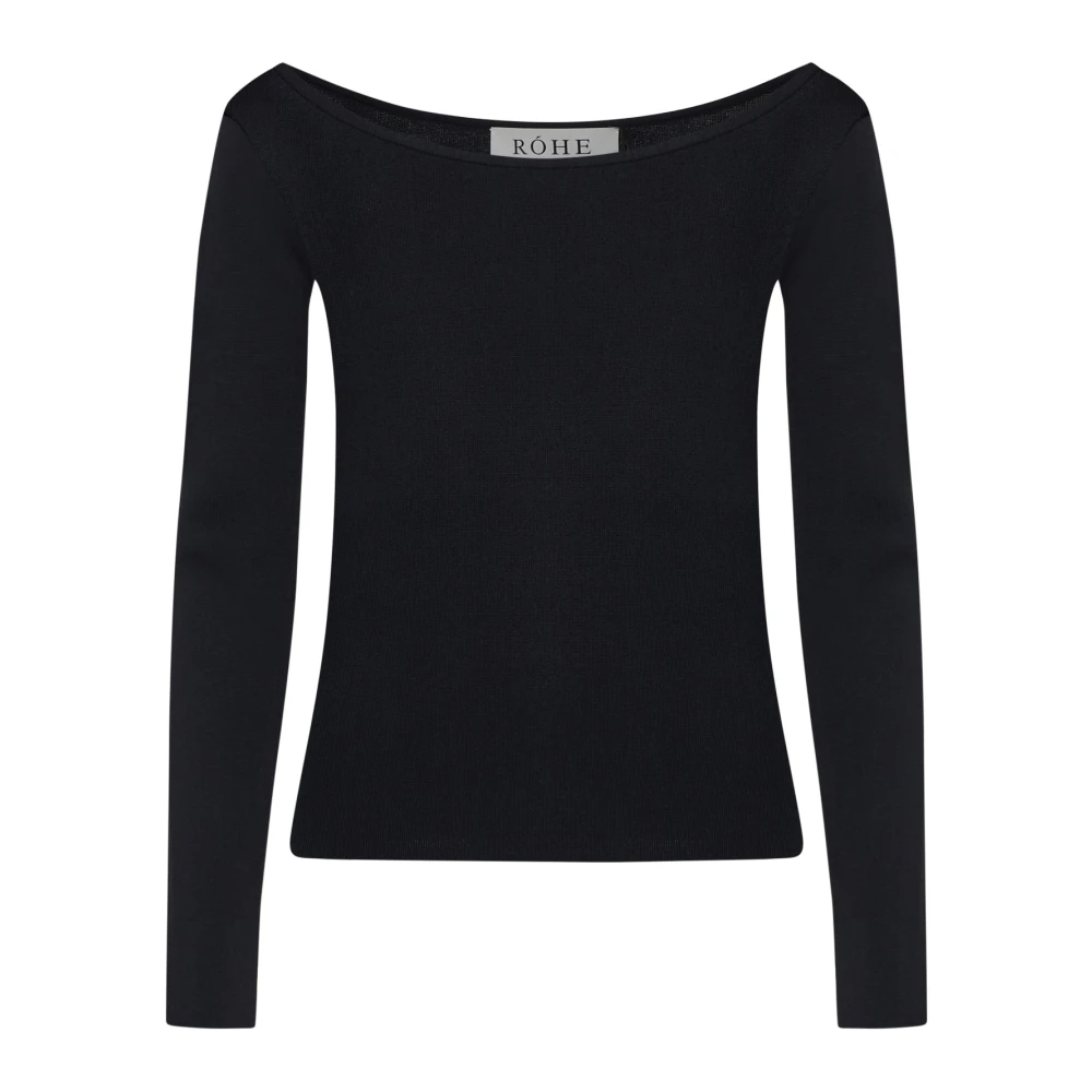 Róhe Zwarte Sweater Collectie Black Dames