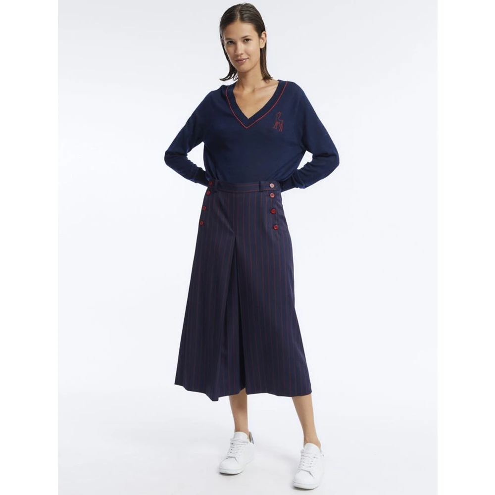 Ines De La Fressange Paris Yona blauw gestreepte rok Multicolor Dames