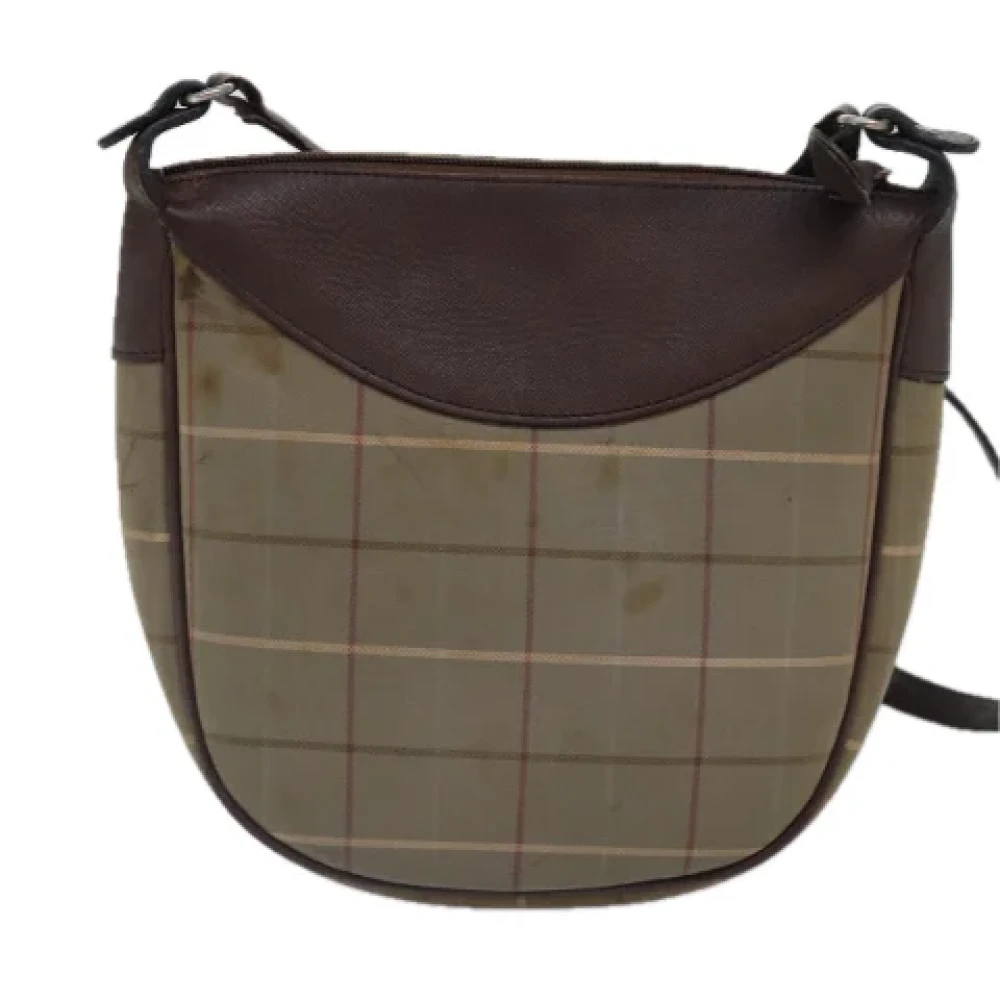 Burberry Vintage Pre-owned Canvas shoulder-bags Brown Dames