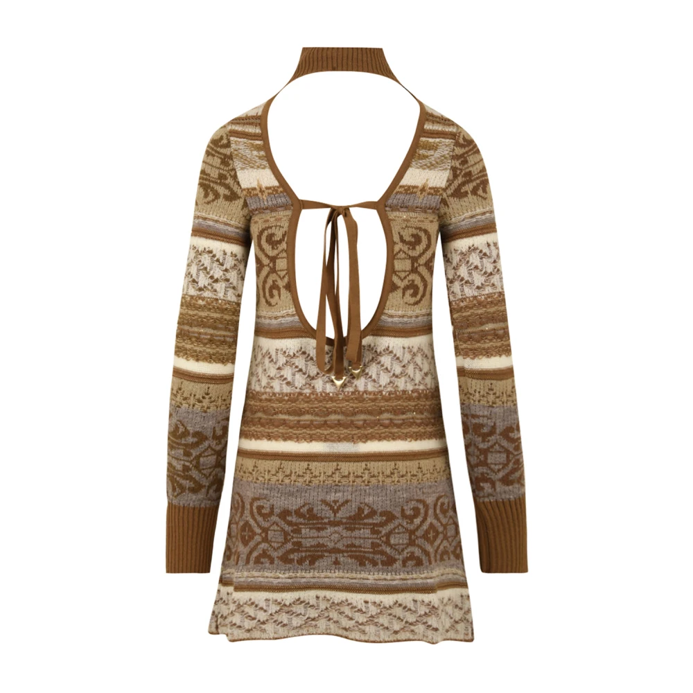 Akep Zand Jurken Vskd07026 04 Model Beige Dames