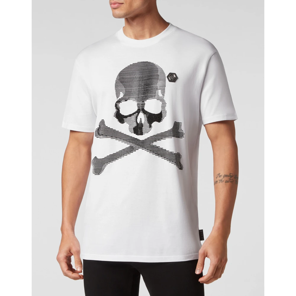 Philipp Plein Witte T-shirts & Polos voor mannen White Heren