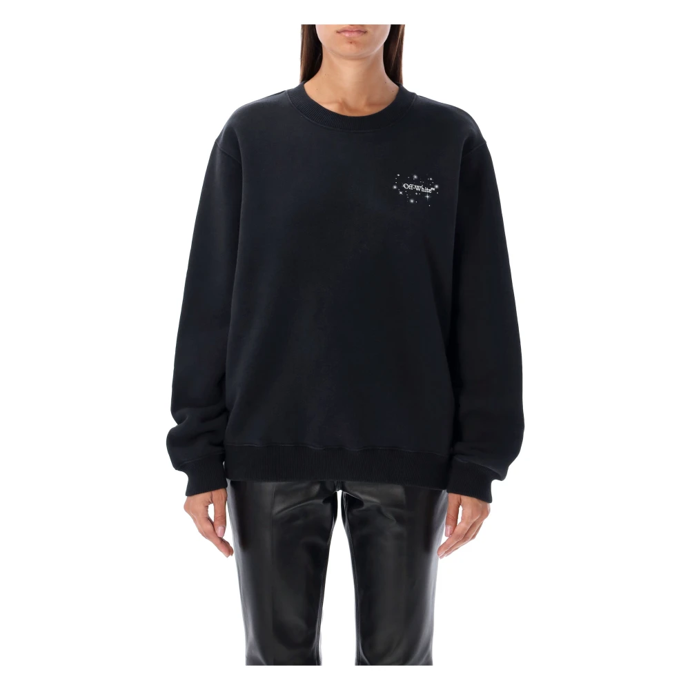 Off White Pijl Regular Crew Zwart Wit Black Dames