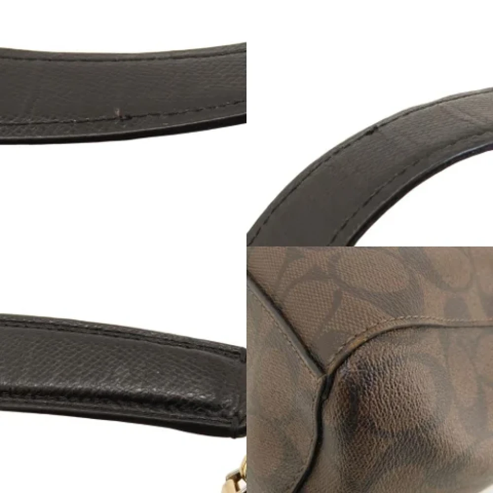 Coach Pre-owned Plastic shoulder-bags Brown Dames