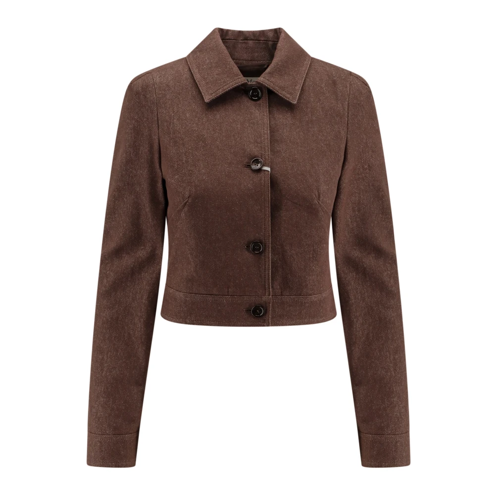 Max Mara Women's Brown Light Jackets, S, Carpa Jacket
