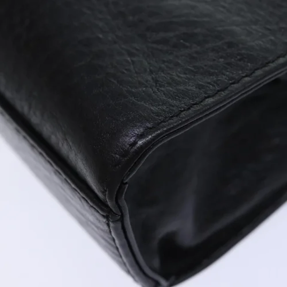 Burberry Vintage Pre-owned Leather clutches Black Dames