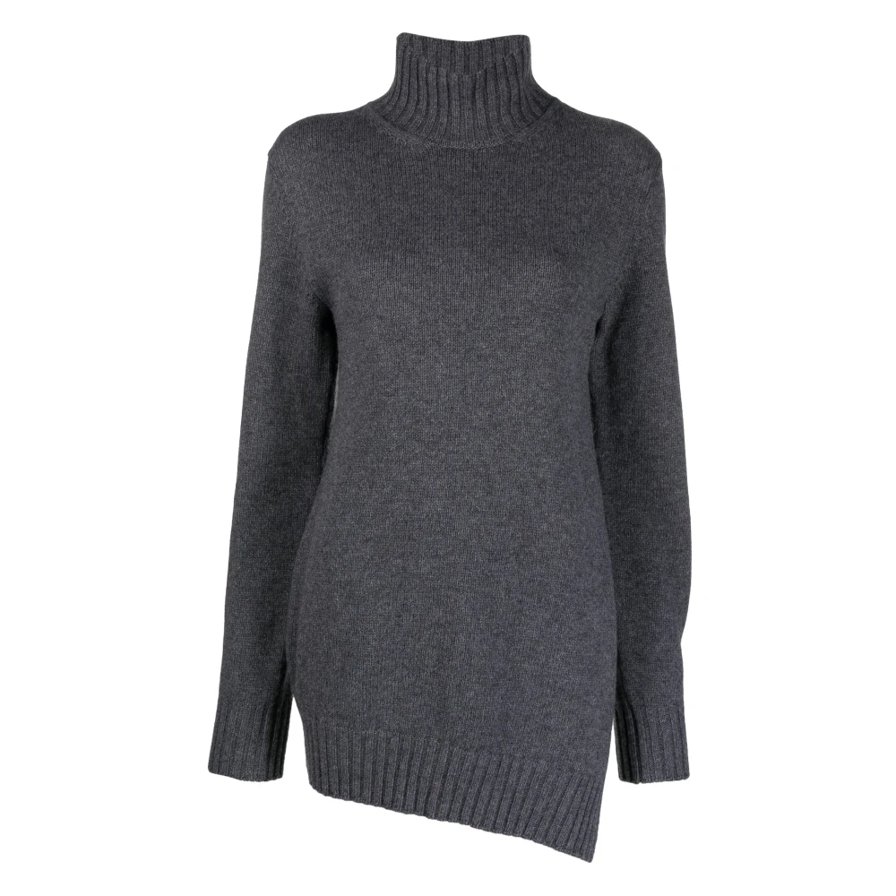 Jil Sander Women's Gray Jumper - Turtlenecks - Xs - Knitwear