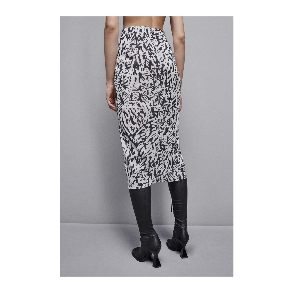 PATRIZIA PEPE Gedrapeerde Rok Art. 8G0428A463 Black Dames