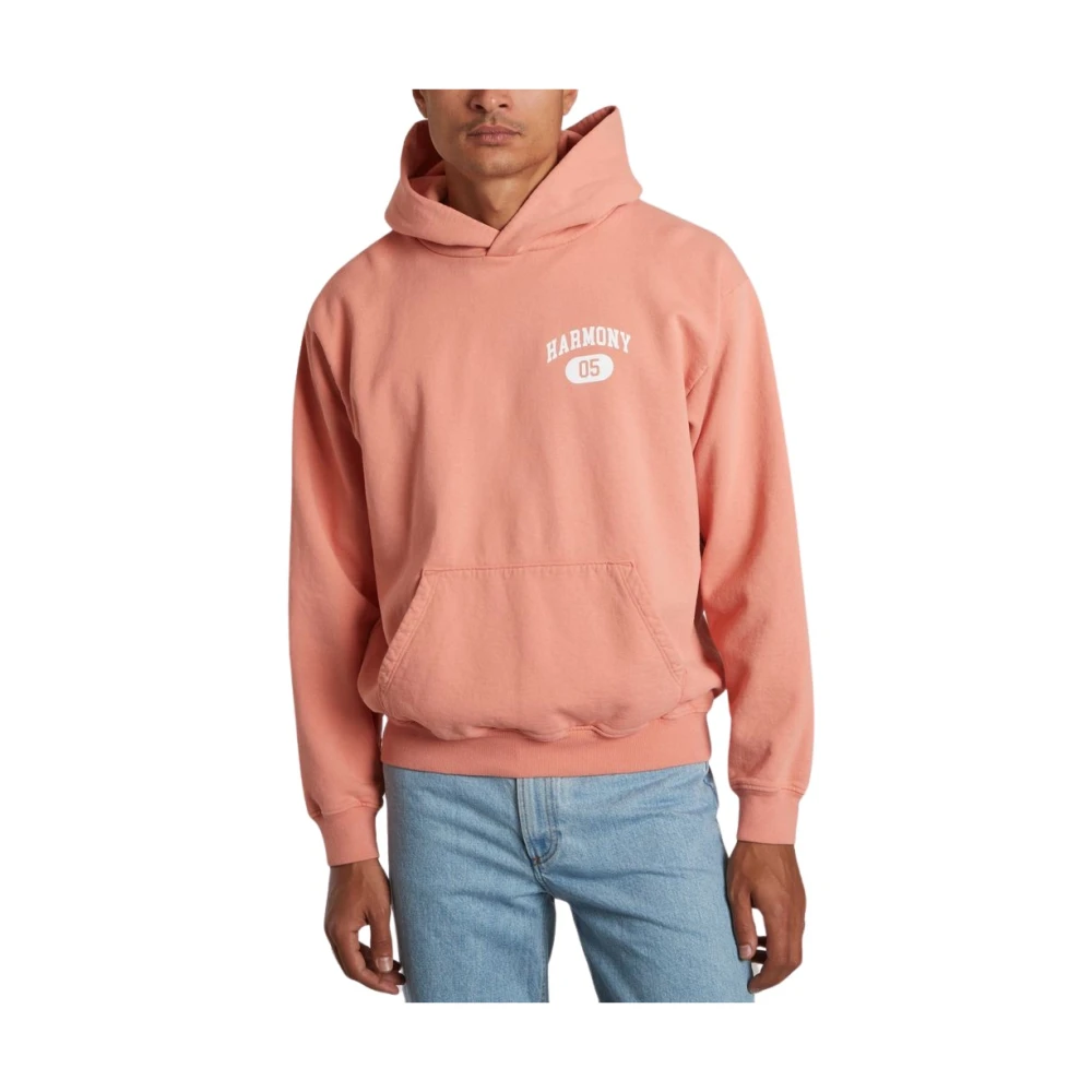 Harmony Cranberry Ivy League Hoodie Pink Heren