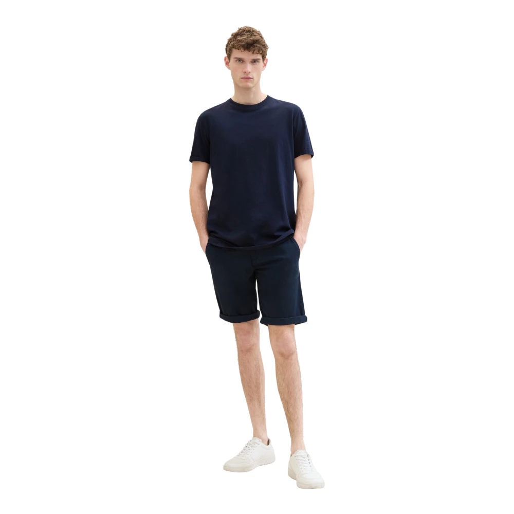 Tom Tailor Elegante Chinoshorts voor zomerse look Blue Heren