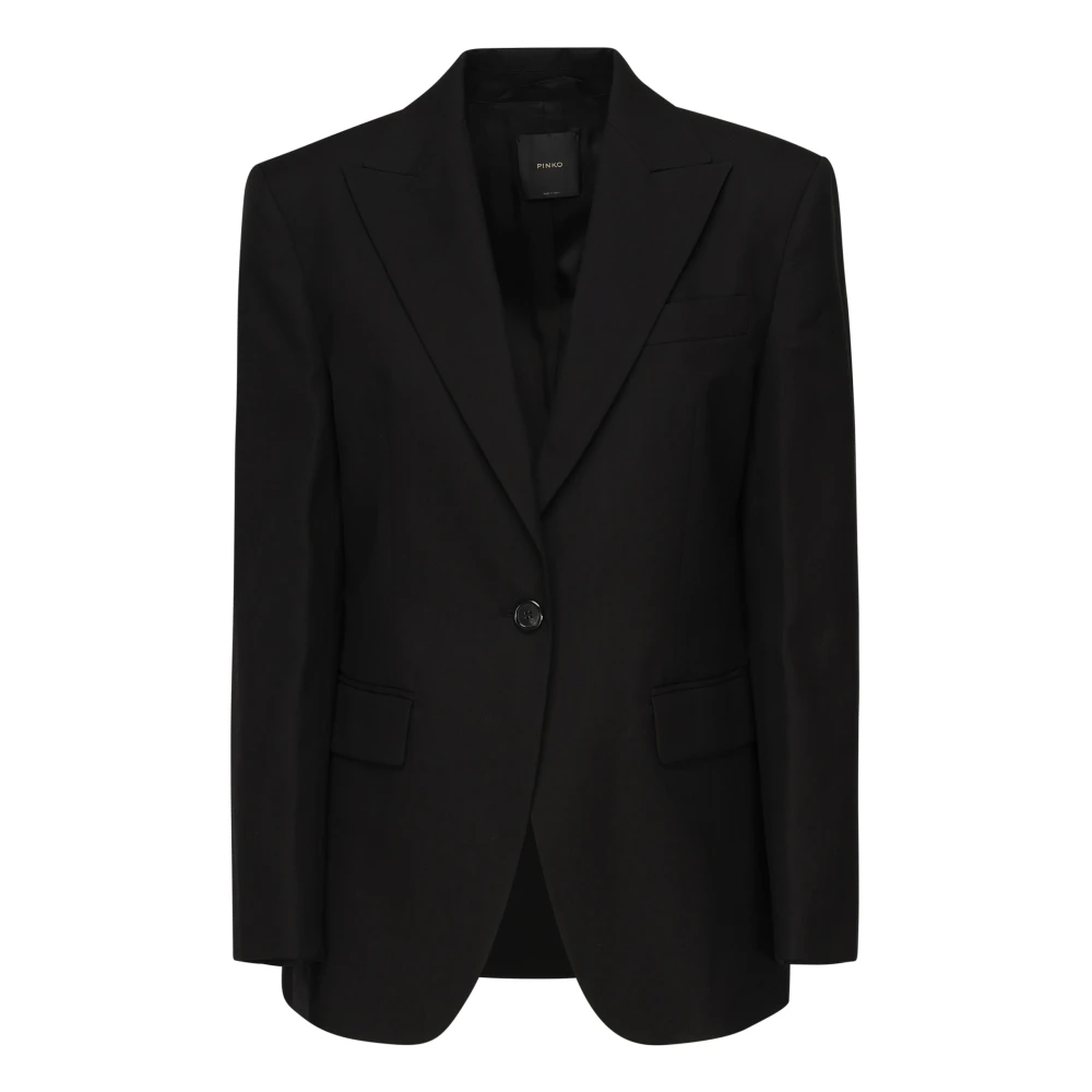 Pinko Women's Black Wool Blend Jackets For You