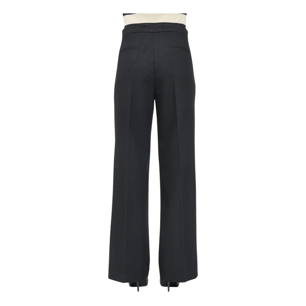 ViCOLO Zwarte elegante broek met rechte snit Black Dames