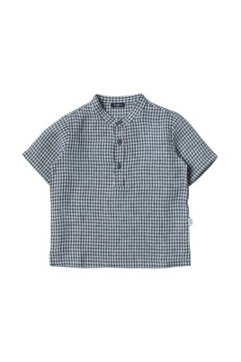 gingham-kortarmad-barnskjorta