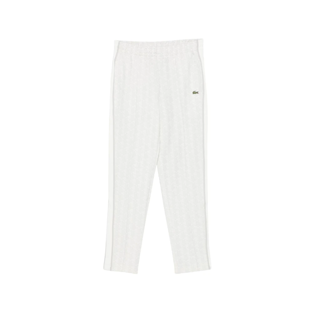 Lacoste Uomo Gris / Blanc Pantalone Jogger Con Monogramma Jacquard - Immagine 5