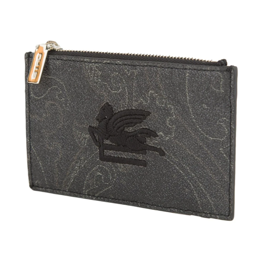 ETRO Arnica Leren Kaarthouder Zwart Black Dames