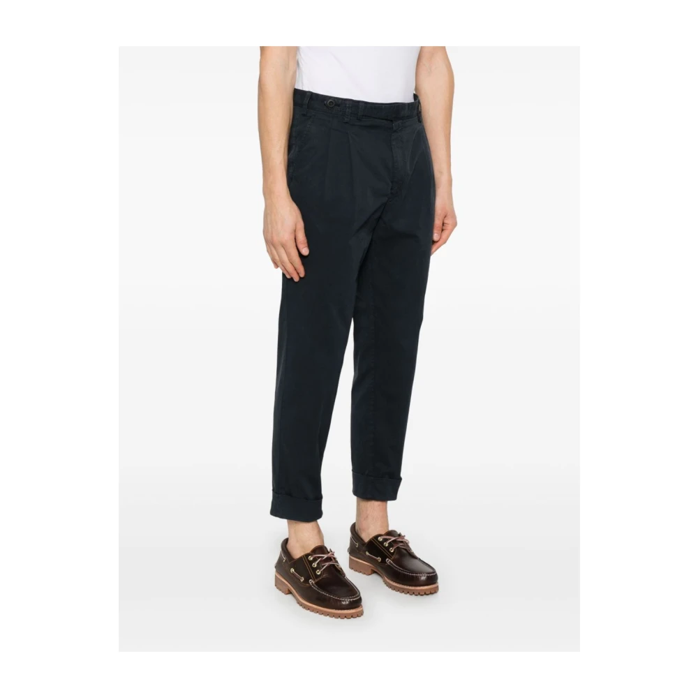 PT Torino Navy Blue Tapered Broek Stijlvol Blue Heren