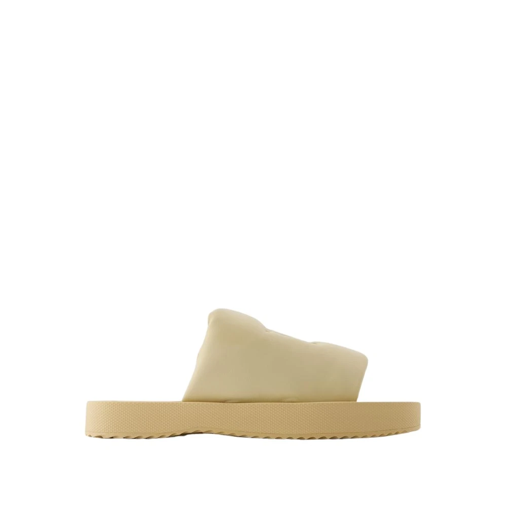 Burberry Women's Beige Sliders, 8 Uk, Knight Slab Sandals - Leather