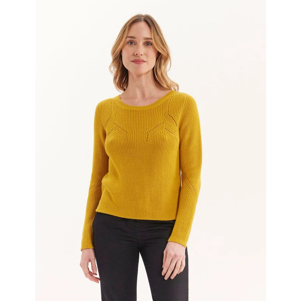 Ines De La Fressange Paris Gedurfd Mosterd Jumper Yellow Dames