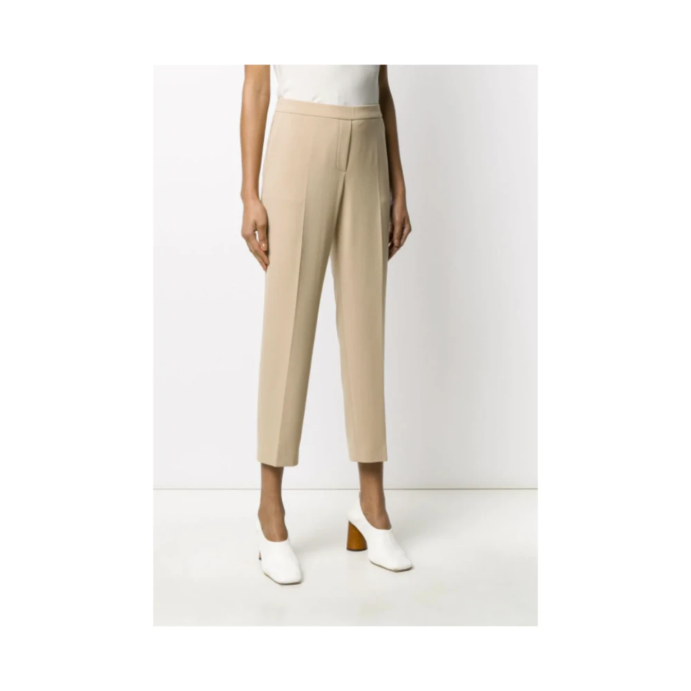 Theory Getailleerde verkorte broek Beige Dames