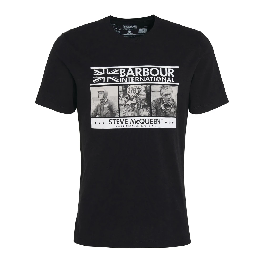 Barbour Steve McQueen Charge T-Shirt Zwart Black Heren