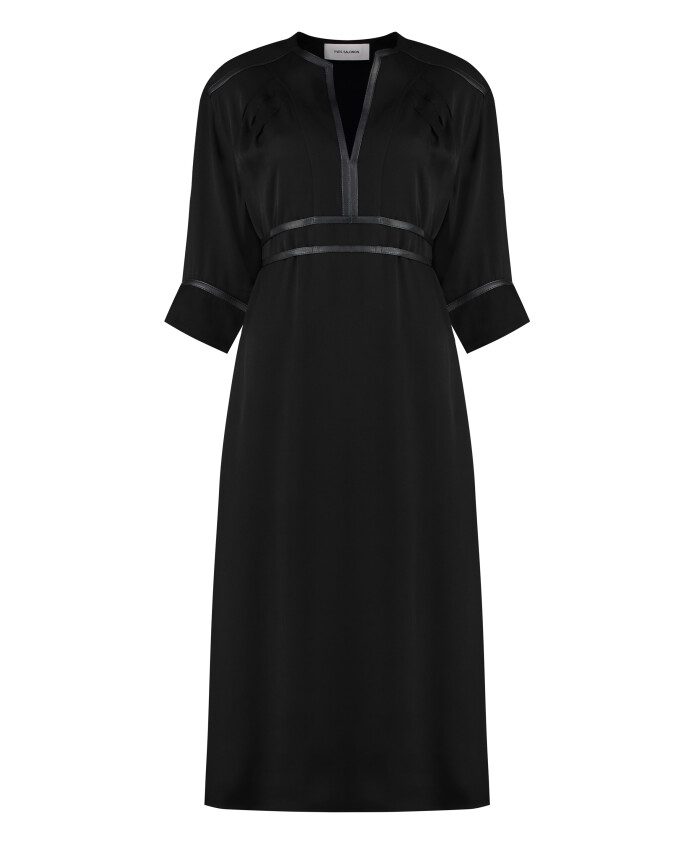 robe-chic-en-viscose-avec-details-en-cuir