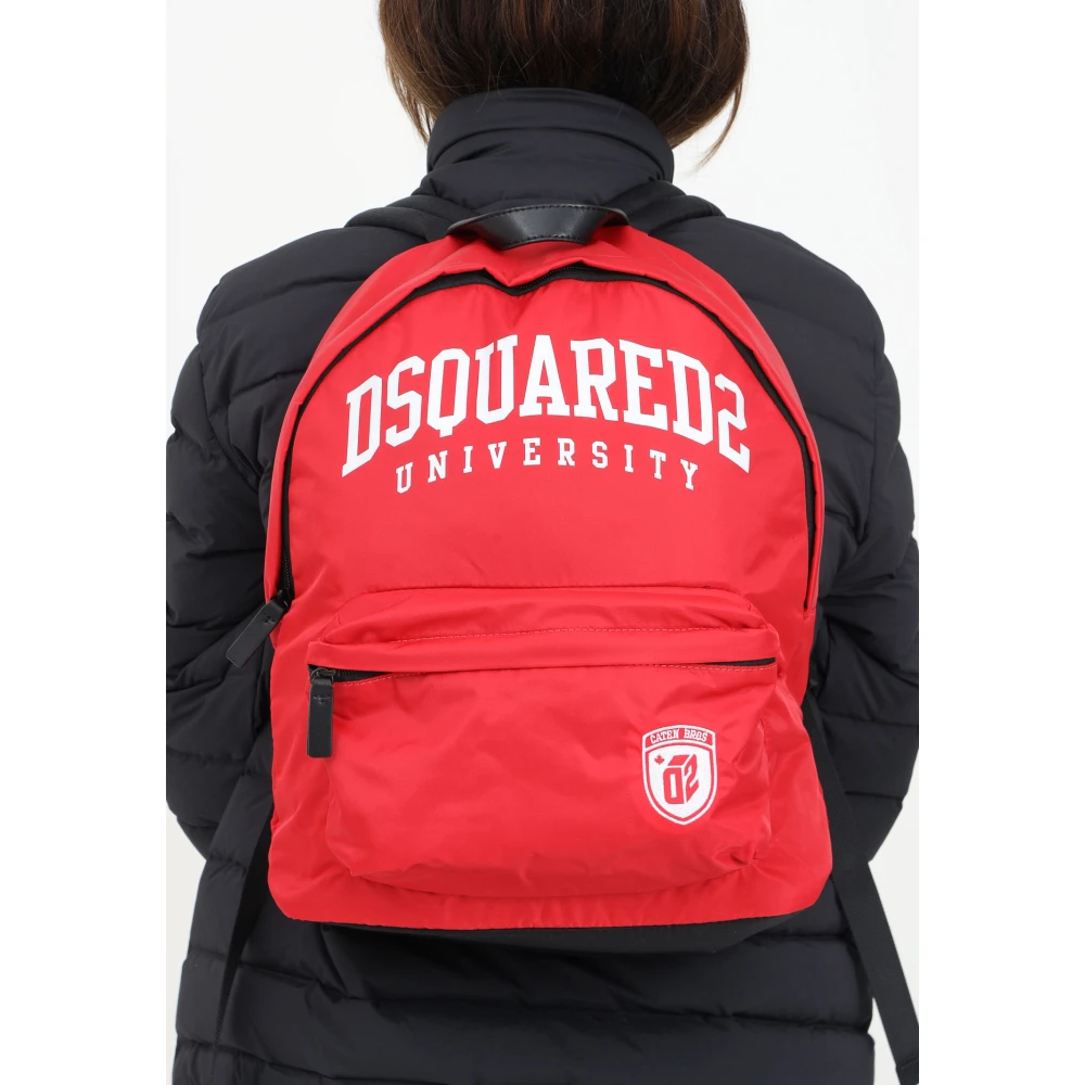 Dsquared2 Rode rugzak met logoprint Red Unisex