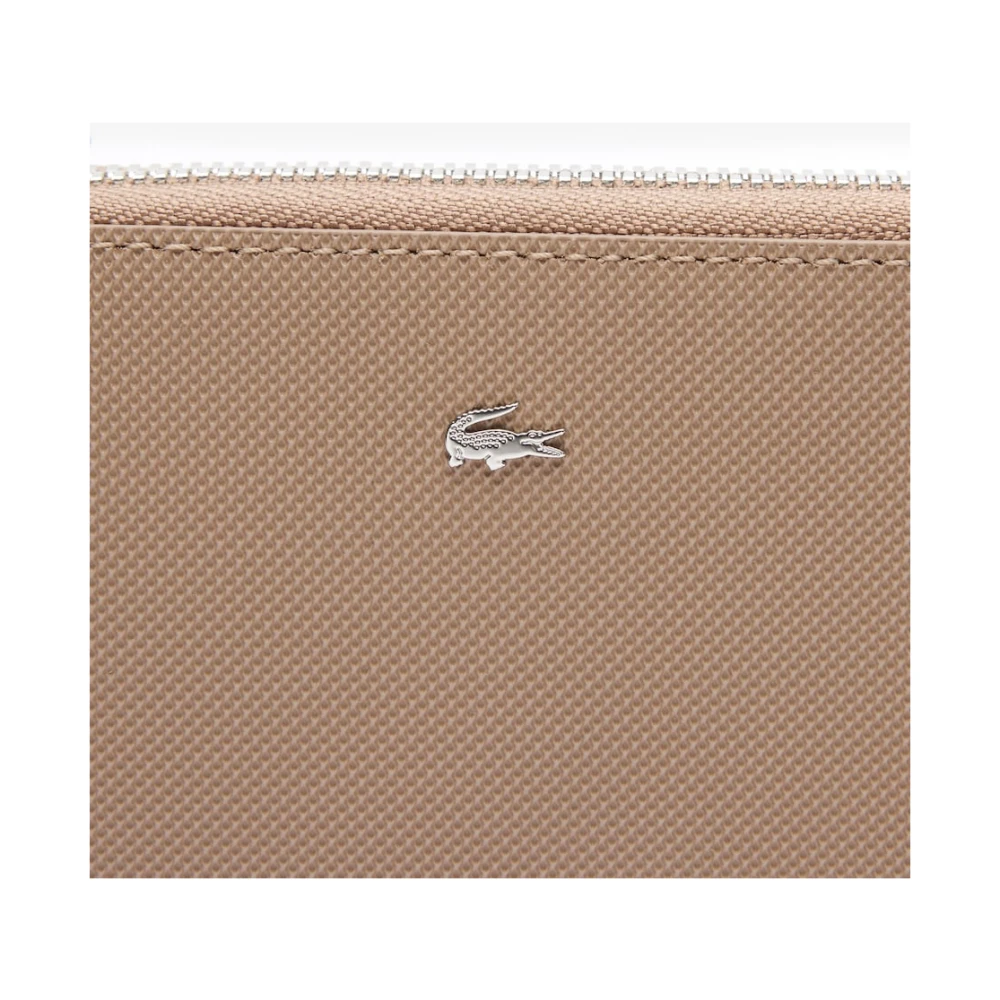 Lacoste Daily City Portemonnee Taupe Krokodil Patroon Beige Dames