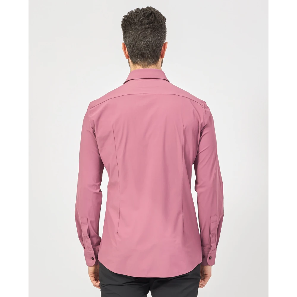 Hugo Boss Roze Slim Fit Katoenen Overhemd Pink Heren
