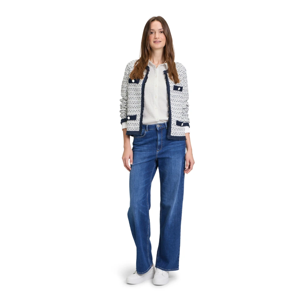 Betty & Co Blouse shirt met kraag White Dames