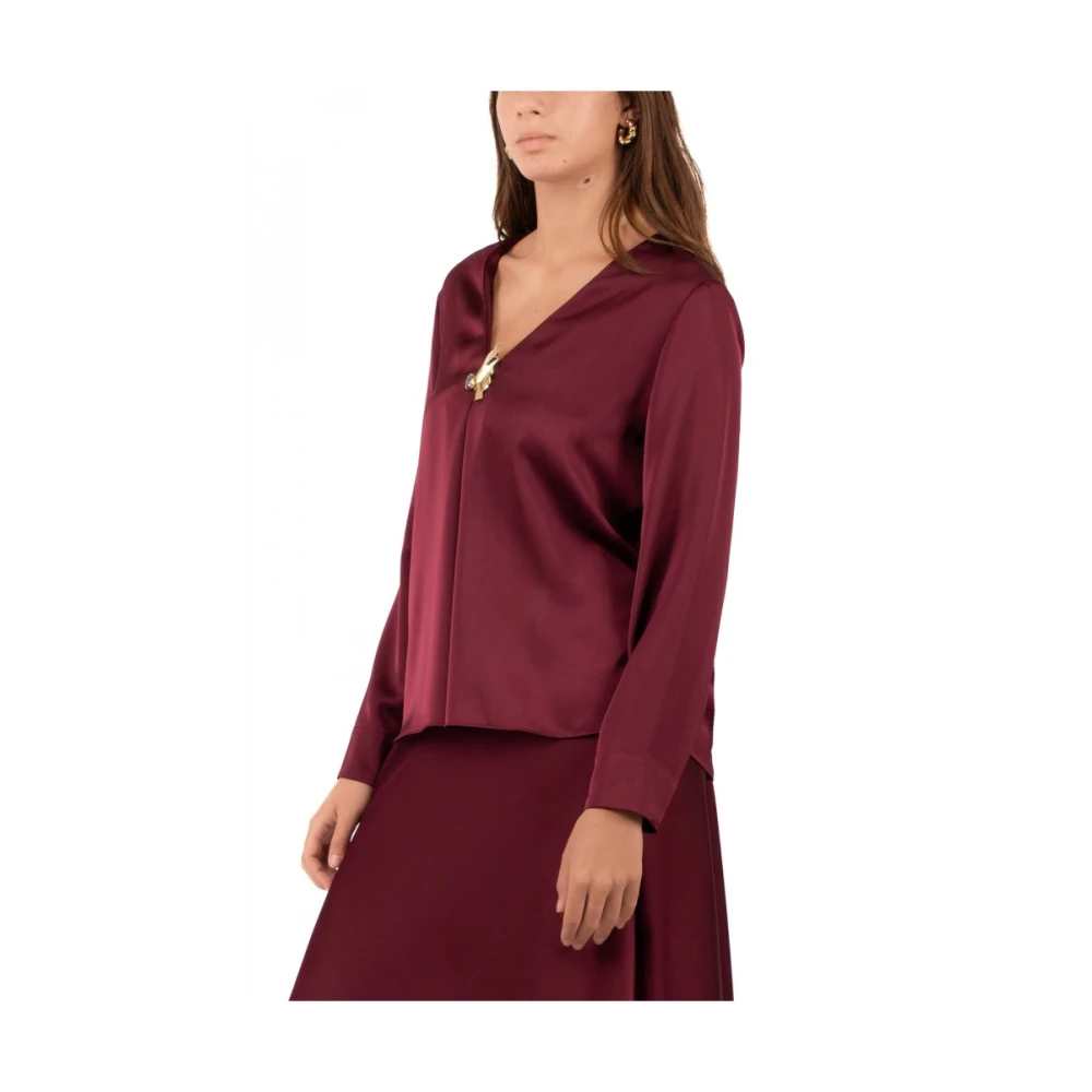 Hanita Damesblouse Brown Dames