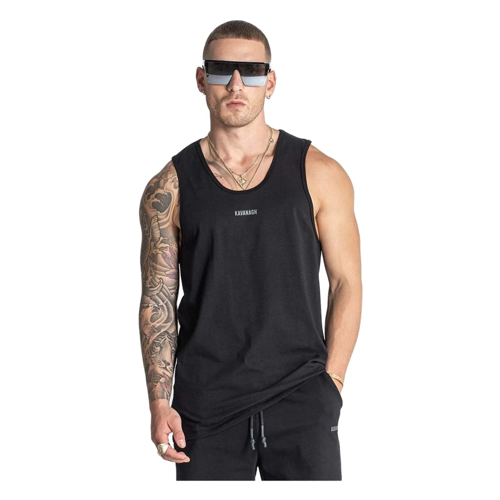 Gianni Kavanagh Mouwloos shirt Black Heren